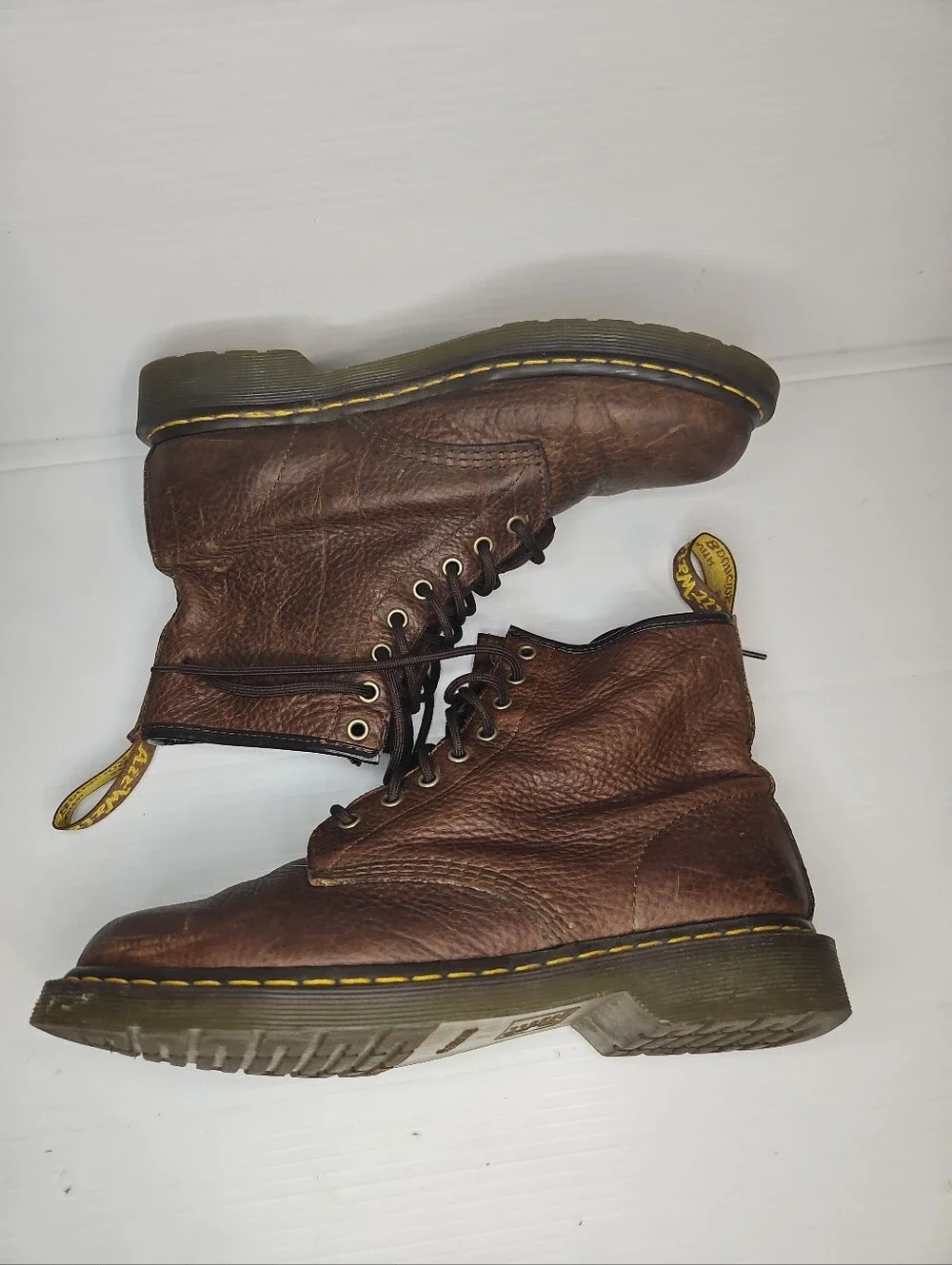 Dr.Martens 1460 Pascal Ambassador Cask Brown Leather Boots Men 10 Soft Broken in